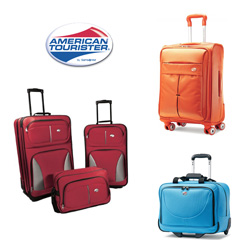 American Tourister different bags and brand logo