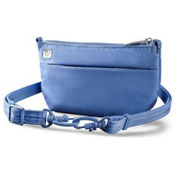 Blue anti theft waist bag