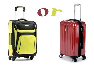 Soft and hard wheeled luggages